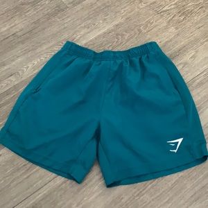 Mens teal gymshark shorts